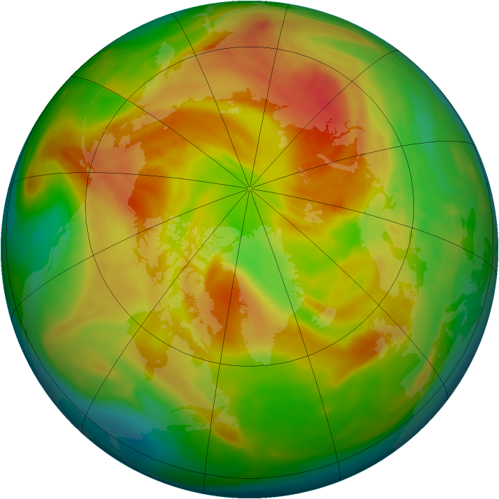 Arctic ozone map for 11 April 2008